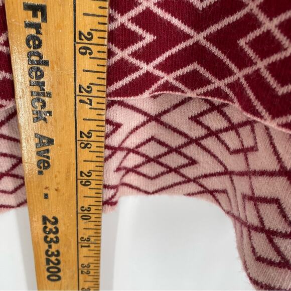 Anthropologie Moth Galena Sweater Geometric Alpaca & Viscose Cowl Neck Bohemian - Picture 8 of 9